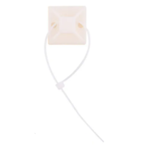 ND 25mm Soportes de para bridas de cables autoadhesivos con orificio para tornillo Soporte de base de montaje para cinchos cintilla